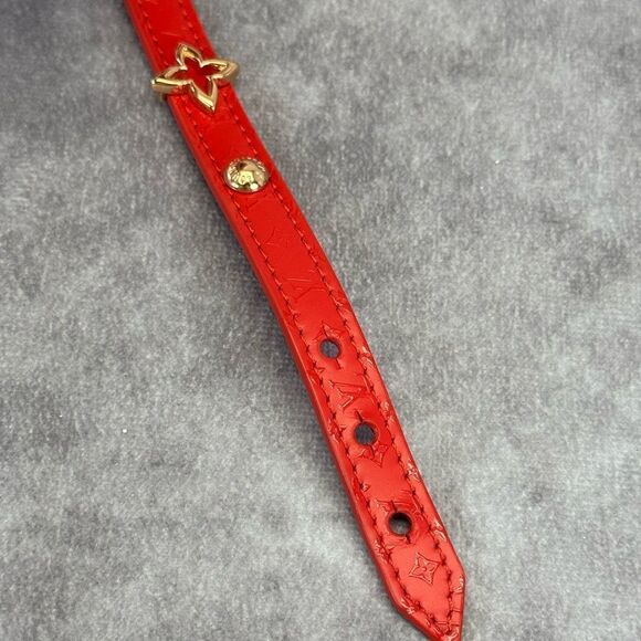 Louis Vuitton Blooming Red Monogram Flower Bracelet M6535 New - Picture 8 of 12